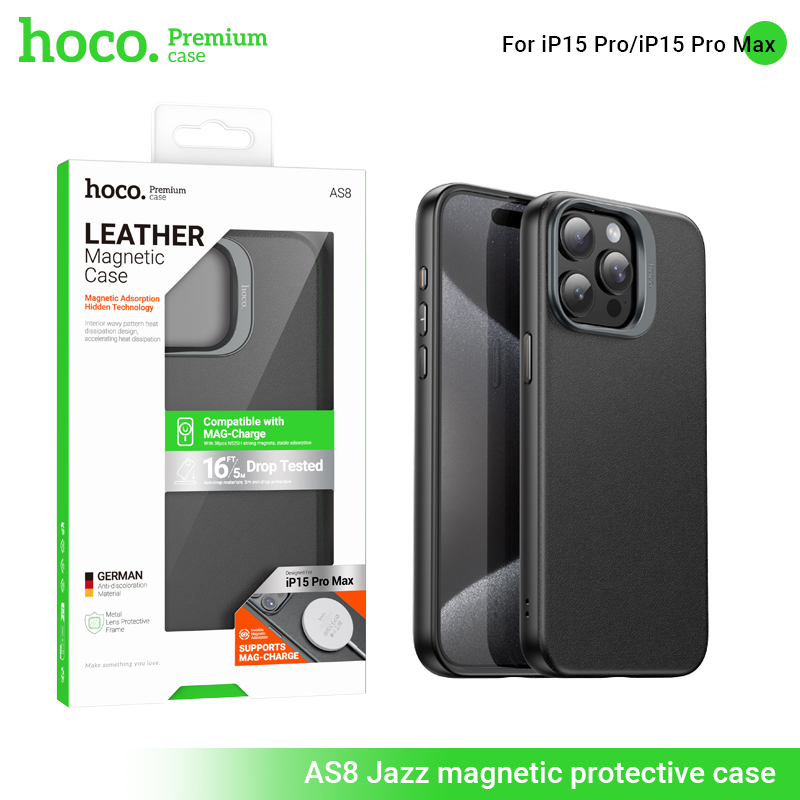 Задняя накладка Hoco для iPhone 15 Pro Max Jazz magnetic protective case (AS8) Black