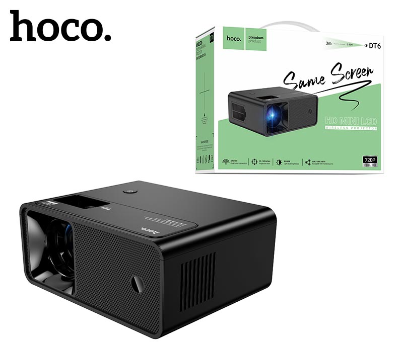 Проектор Hoco DT6 wireless projector (720P same screen version) (Black) (10)