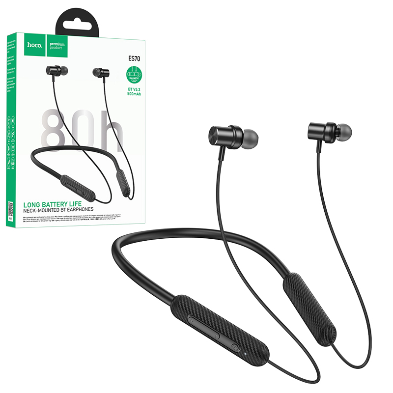 Наушники Hoco ES70 Armour neck-mounted BT earphones (Black)