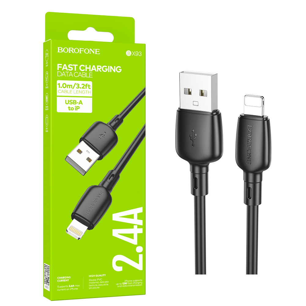Кабель Borofone BX93 (USB to Lightning) Super power charging (Black) (360)