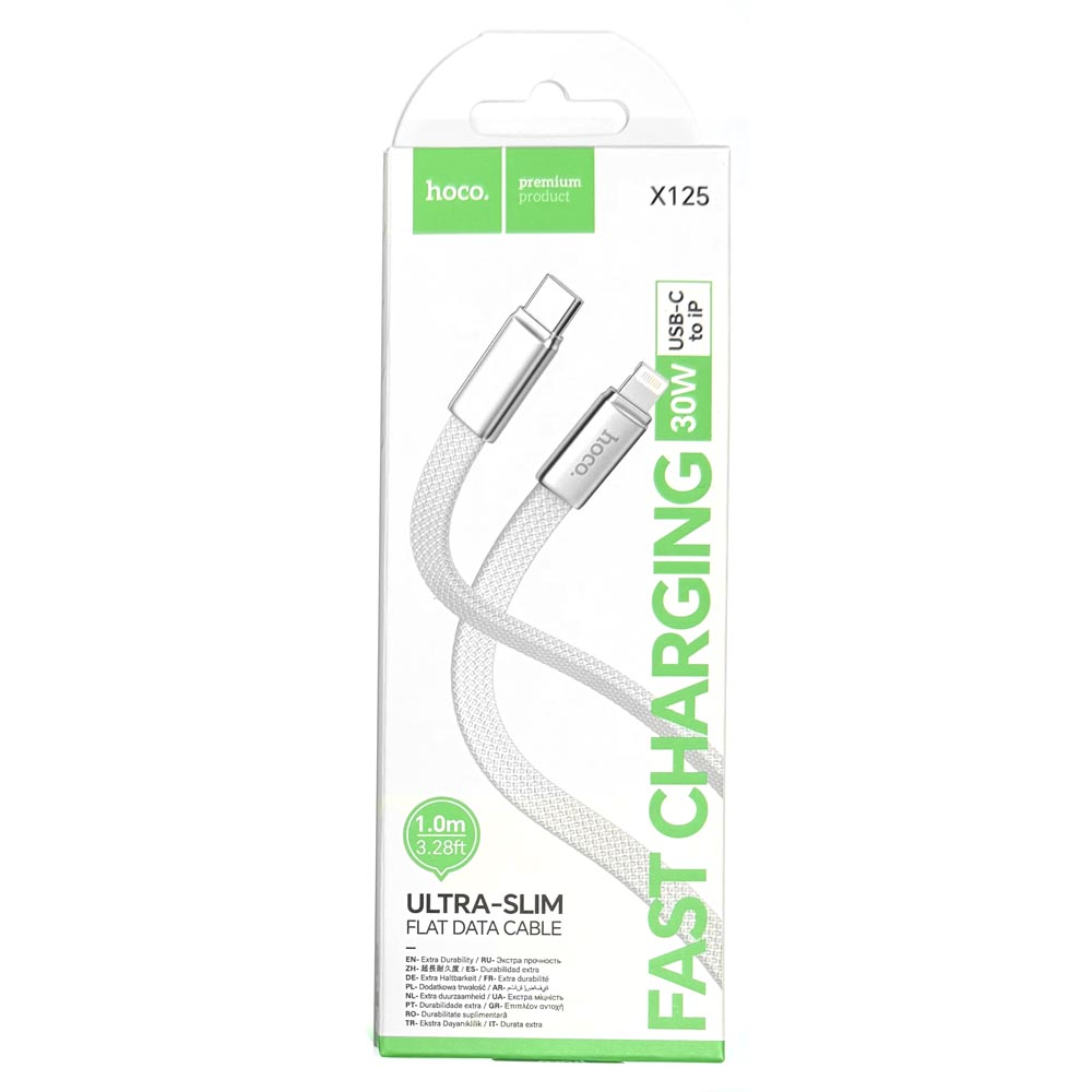 Кабель Hoco X125 (PD Type-C to Lightning) Exceso PD30W charging (White) (31)