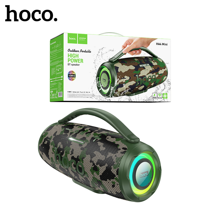 Bluetooth колонка Hoco HA4 mini Surge outdoor BT speaker (Camouflage Green) (12)