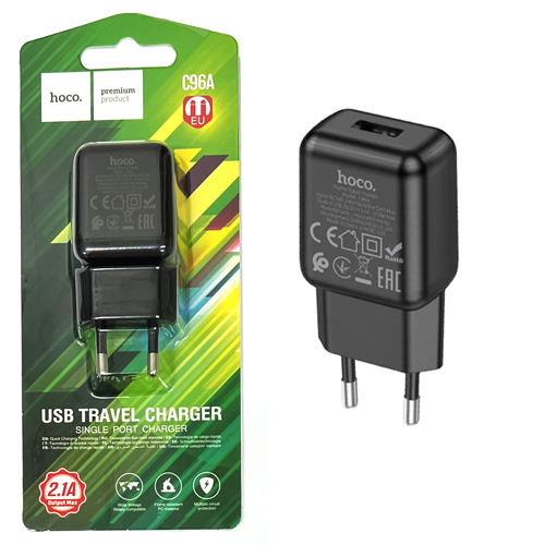 СЗУ блок Hoco C96A single port charger (Black) (27)