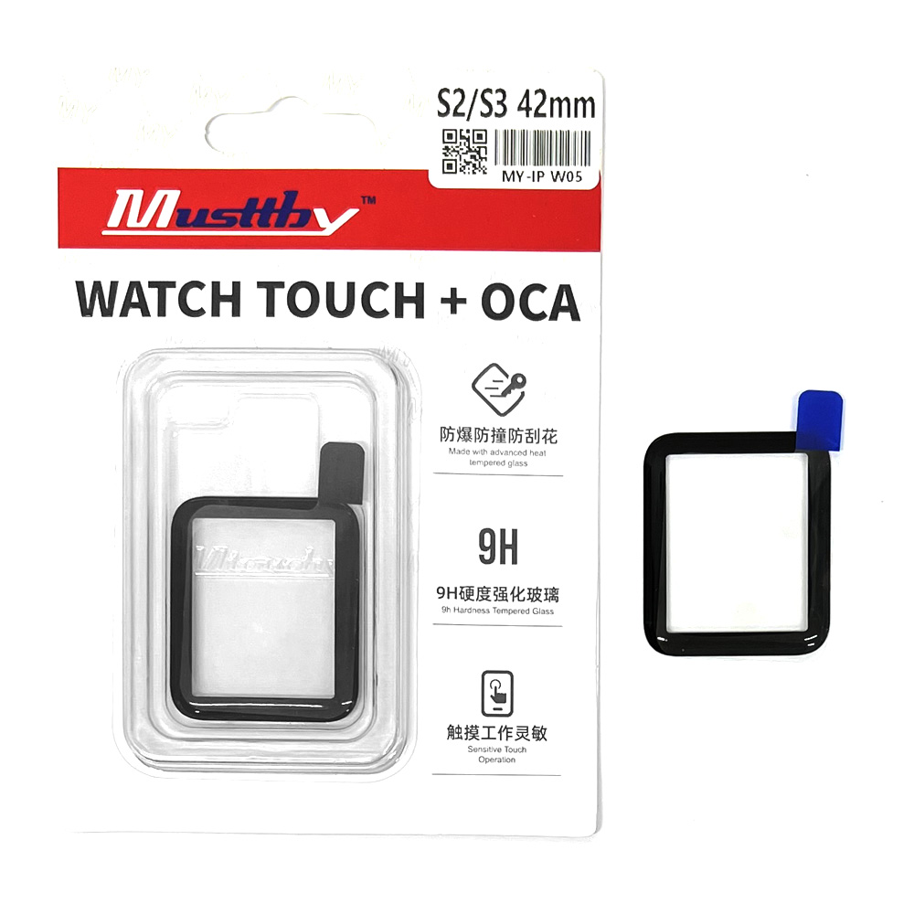 Glass+OCA Apple Watch 2/3 42mm Black (Musttby)