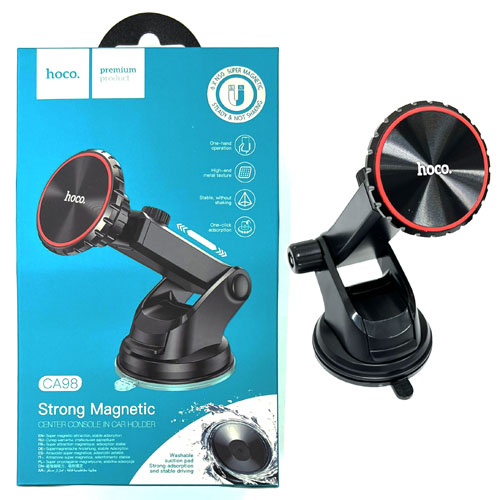 Автомобильный держатель Hoco CA98 City center console magnetic car holder (Black)