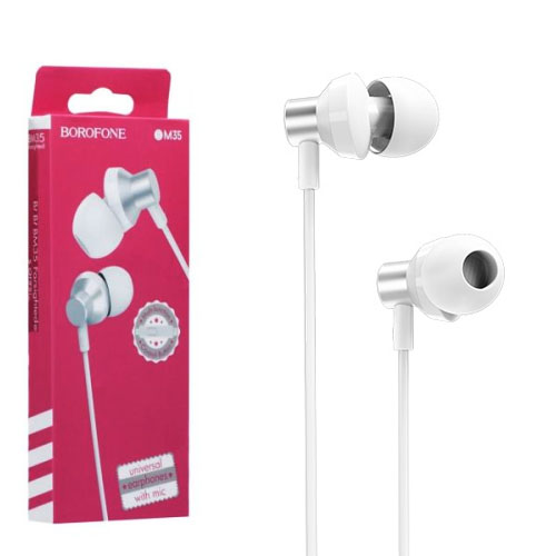 Наушники Borofone BM35 Farsighted universal earphones with mic (White)