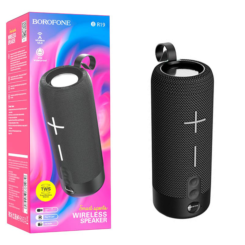 Bluetooth колонка Borofone BR19 Euphony sports BT speaker (Black) (50)