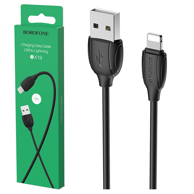 Кабель Borofone BX19 (USB to Lightning) Benefit charging (Black)