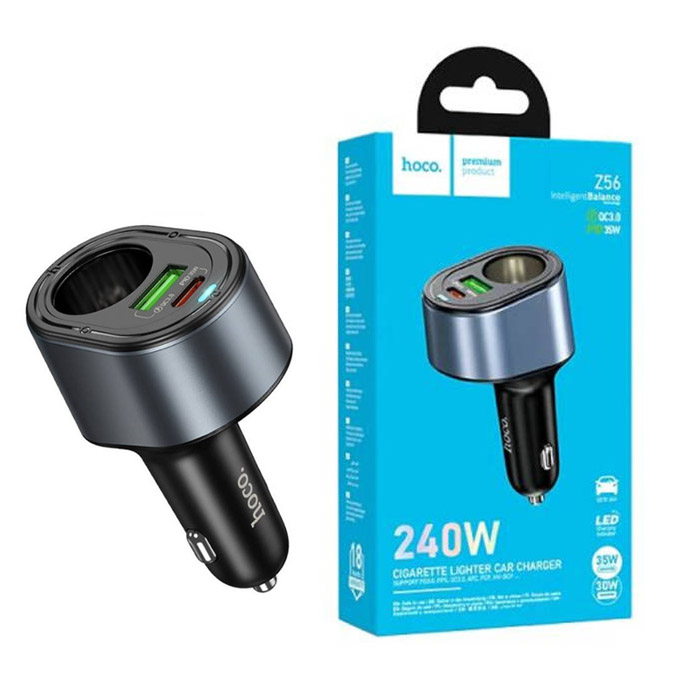 АЗУ блок Hoco Z56 Friend PD35W+QC3.0 (Black) (10)