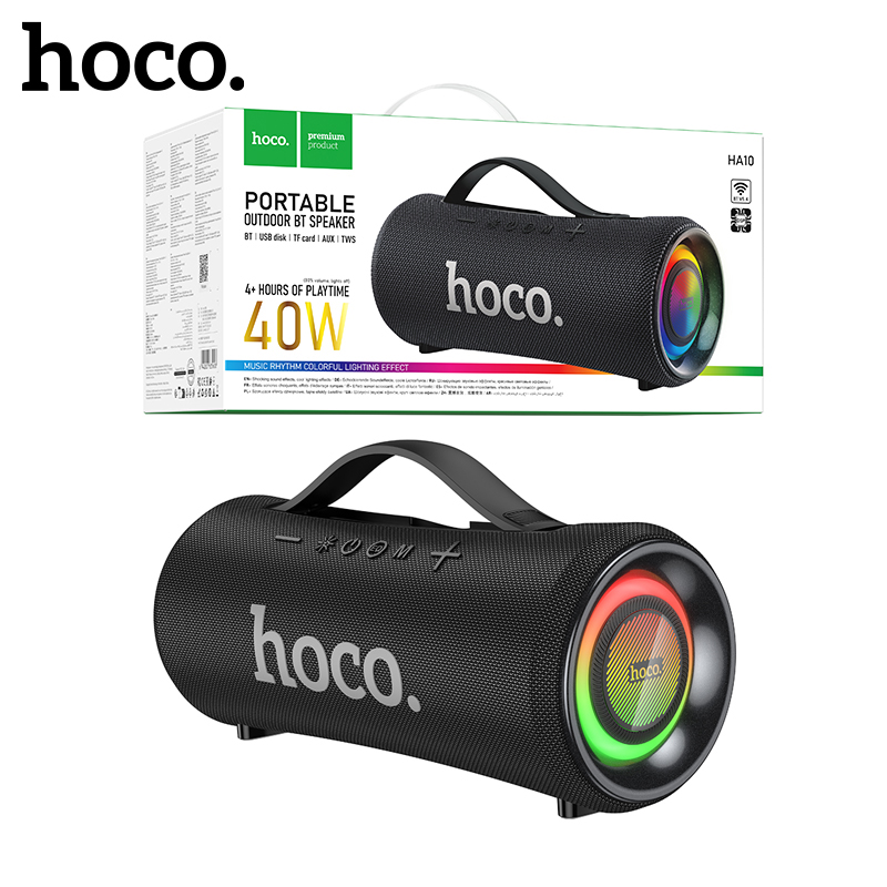 Bluetooth колонка Hoco HA10 Oleada outdoor BT speaker (Black) (8)
