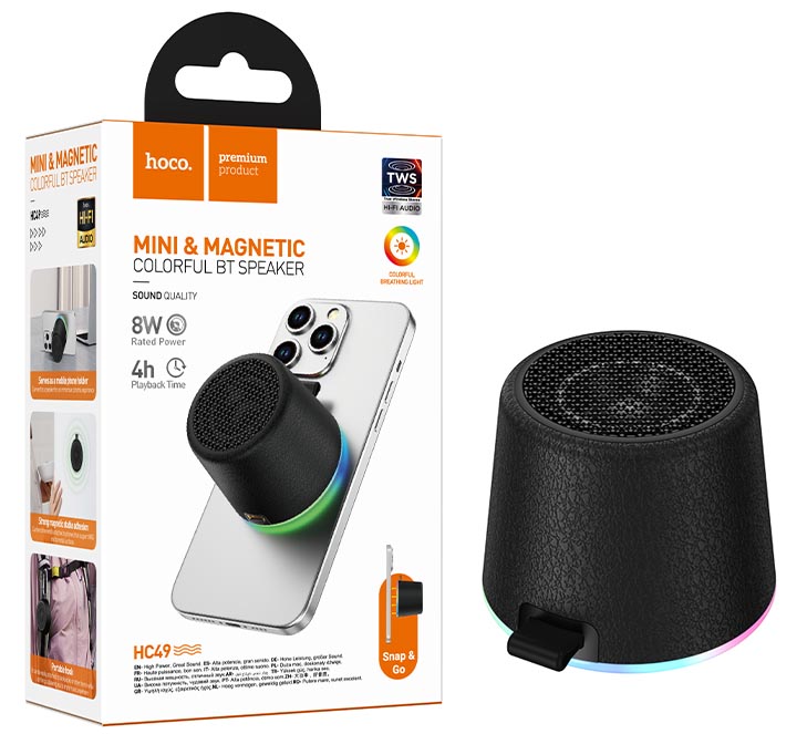 Bluetooth колонка Hoco HC49 Shine magnetic BT speaker (Black)