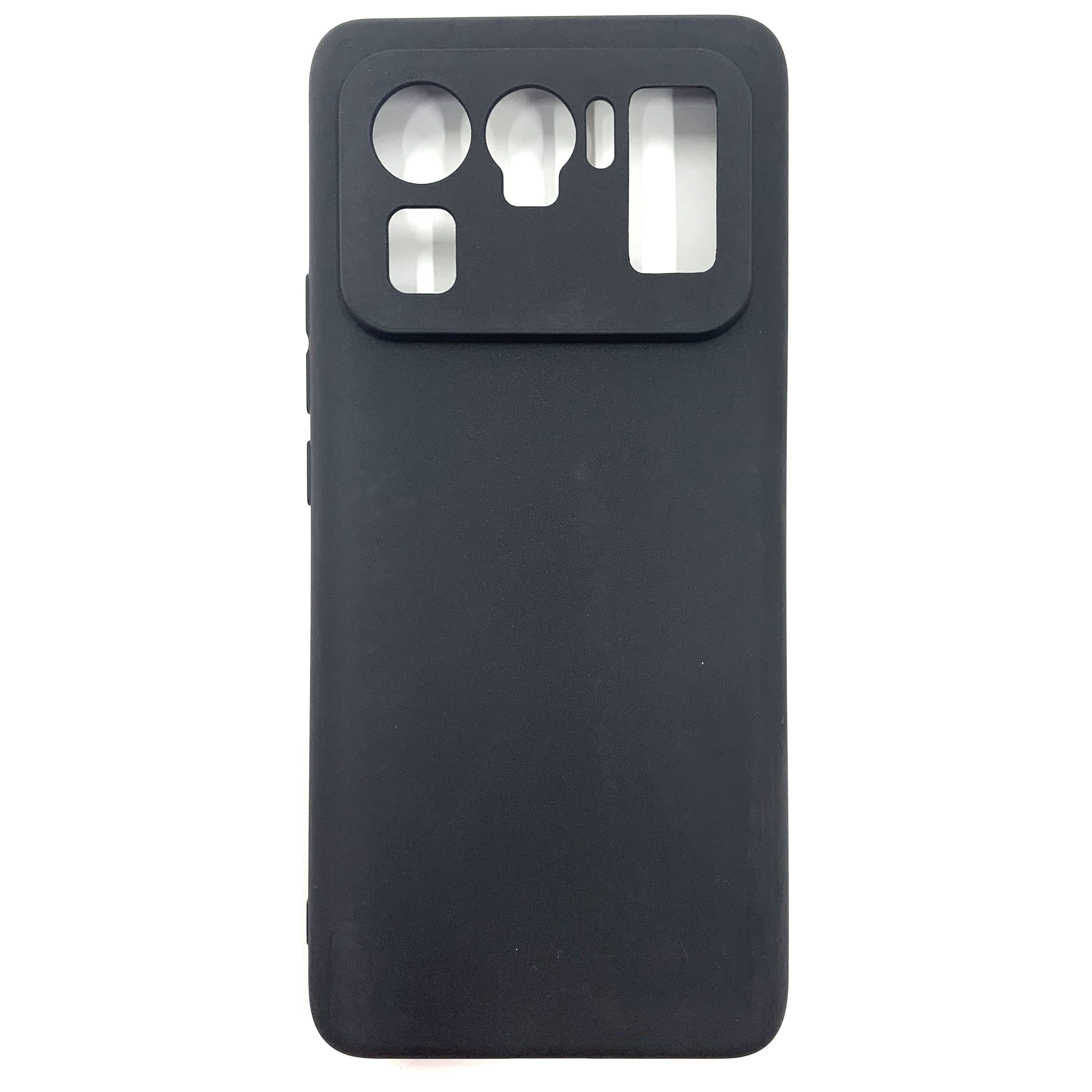 Силиконовый чехол для Xiaomi Mi 11 Ultra чёрный (от 5шт цена 10р)