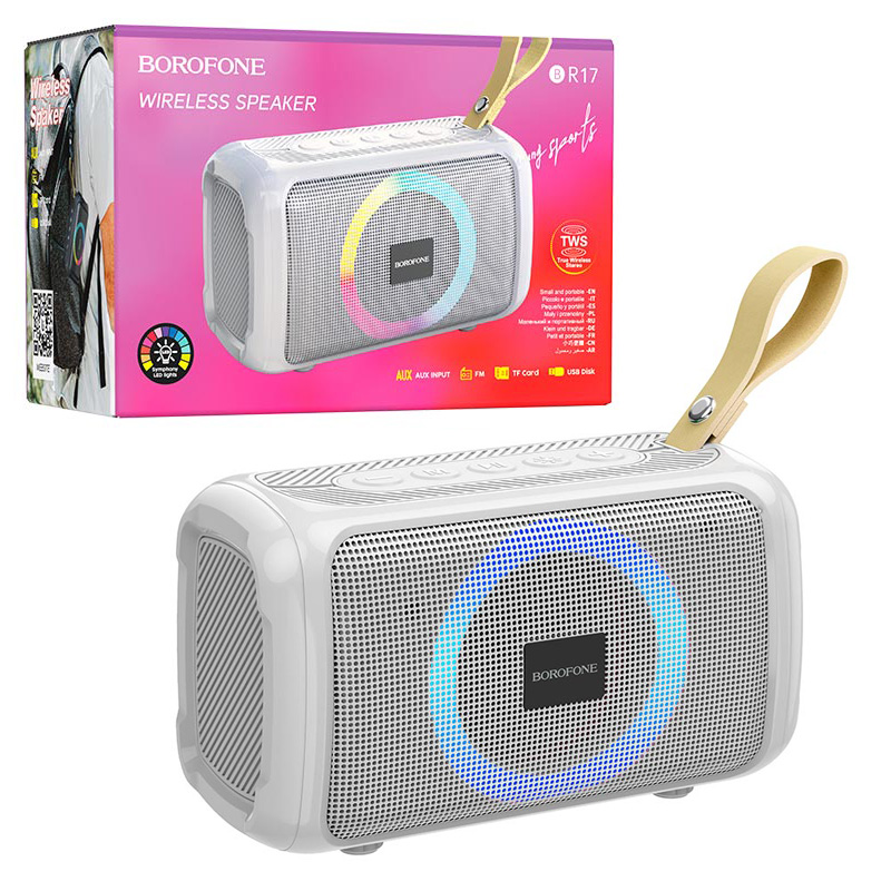 Bluetooth колонка Borofone BR17 Cool sports BT speaker (Gray)