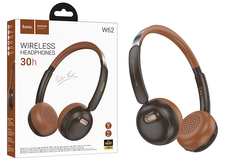Наушники Hoco W62 Verso retro BT headphones (Brown) (60)