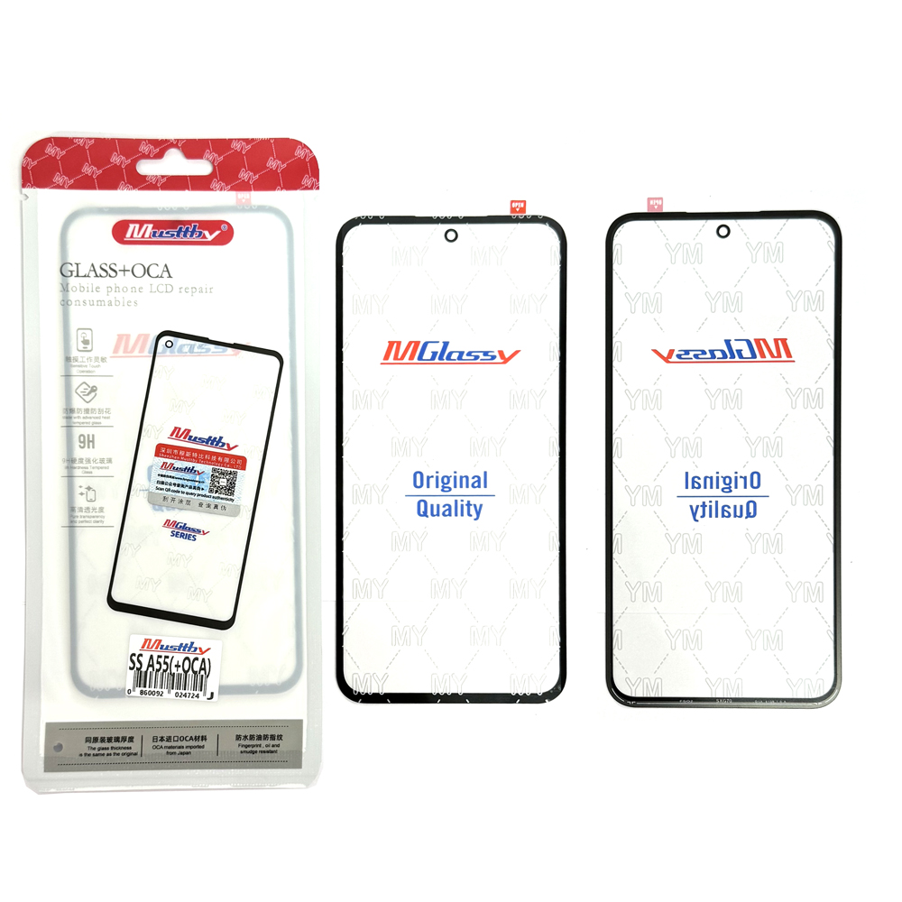 Glass+OCA Samsung A55 Black (Musttby)