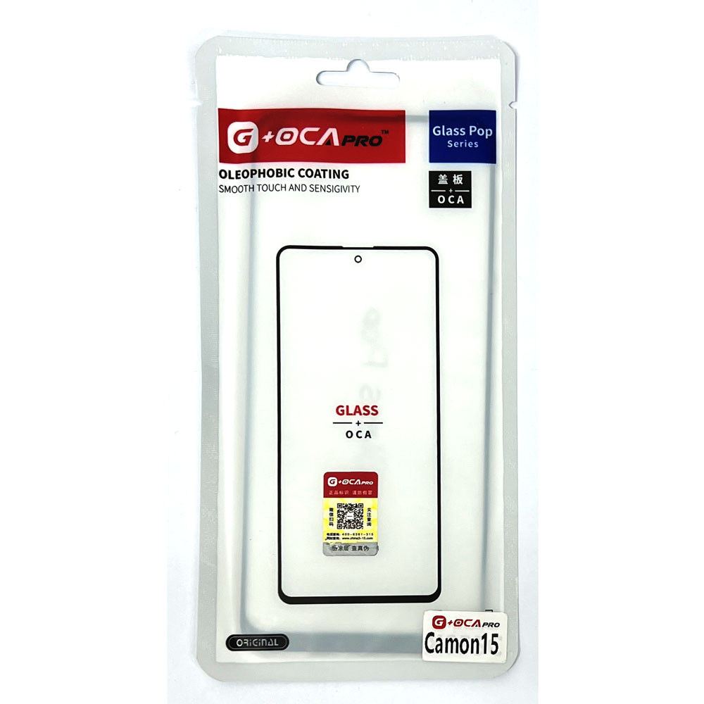 Glass+OCA Tecno Camon 15 (Black) (Musttby)