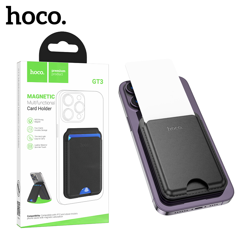 Картхолдер Hoco GT3 Idol multifunctional magnetic (Black)