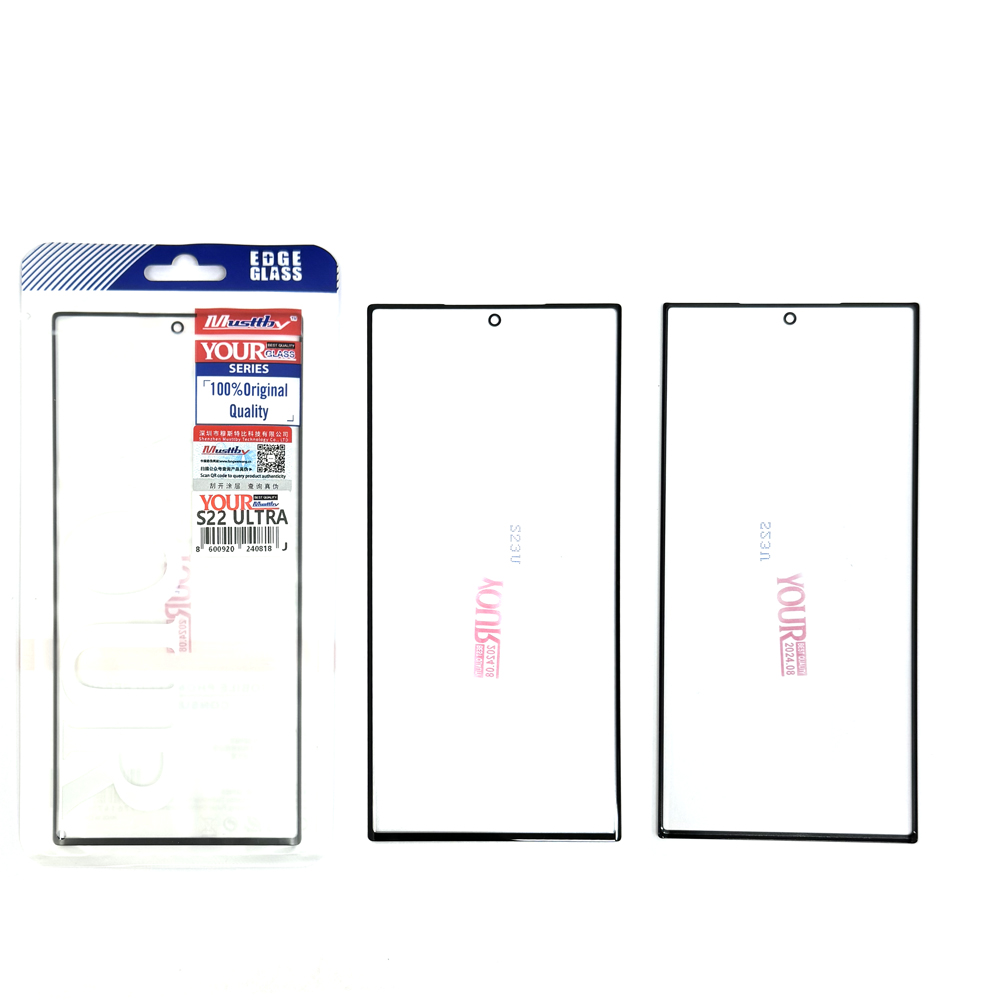 Glass+OCA Samsung S22 Ultra Black (Musttby) EDGE GLASS