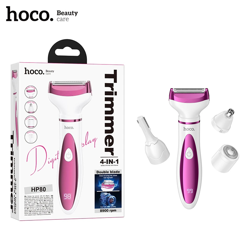 Триммер+бритва Hoco HP80 4-in-1 ladies trimmer and shaver (Rose Red)