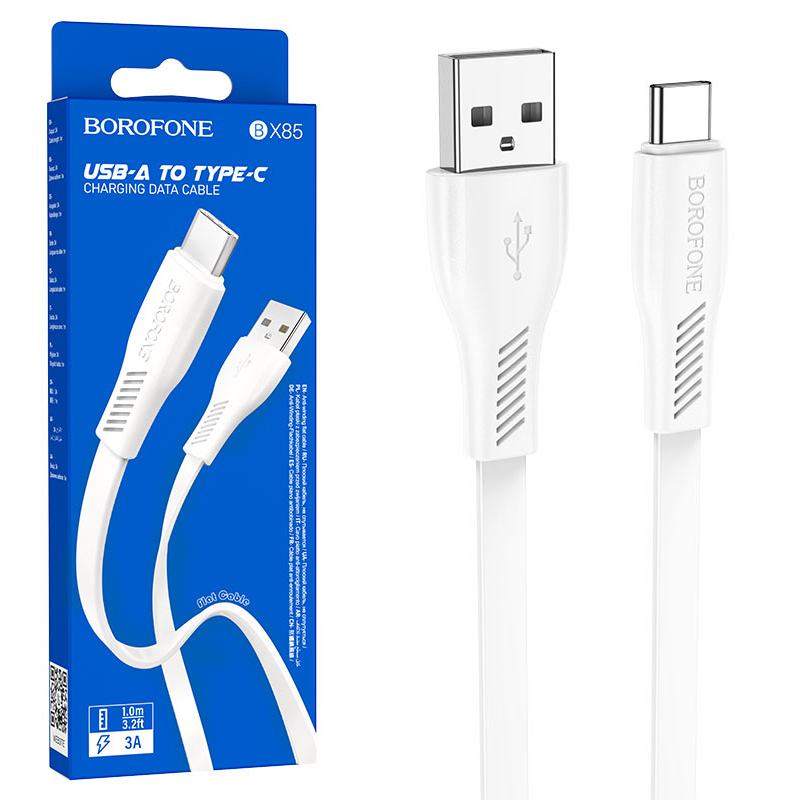 Кабель Borofone BX85 (USB toType-C) Auspicious charging (White) (360)