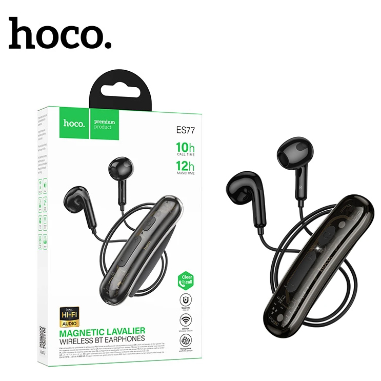 Наушники Hoco ES77 Graceful lavalier BT earphones (Black)