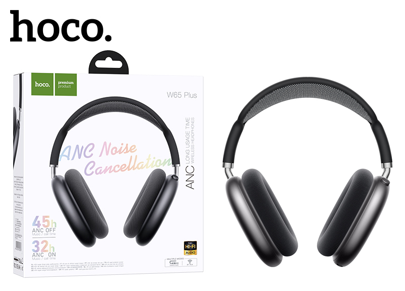Наушники Hoco W65 Plus Happy ANC BT headphones (Deep Space Gray) (40)