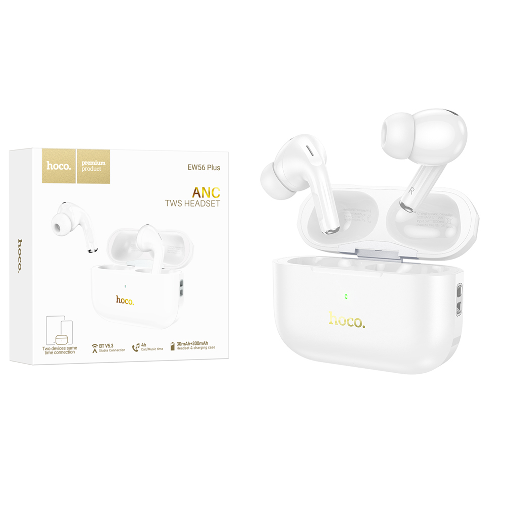 Наушники Hoco EW56 Plus Generoso true wireless ANC noise reduction (White) (20)