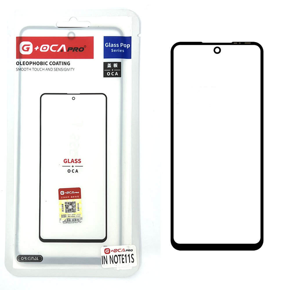 Glass+OCA Infinix Note 10 Pro (Black) (Musttby)