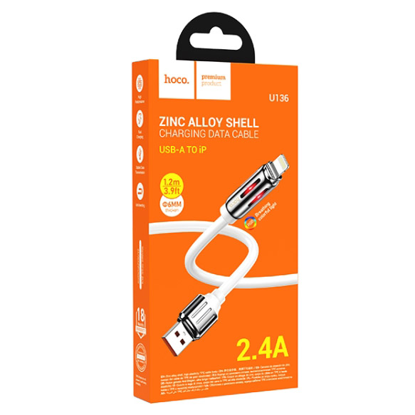 Кабель Hoco U136 (USB to Lightning) Prize (White) (22)