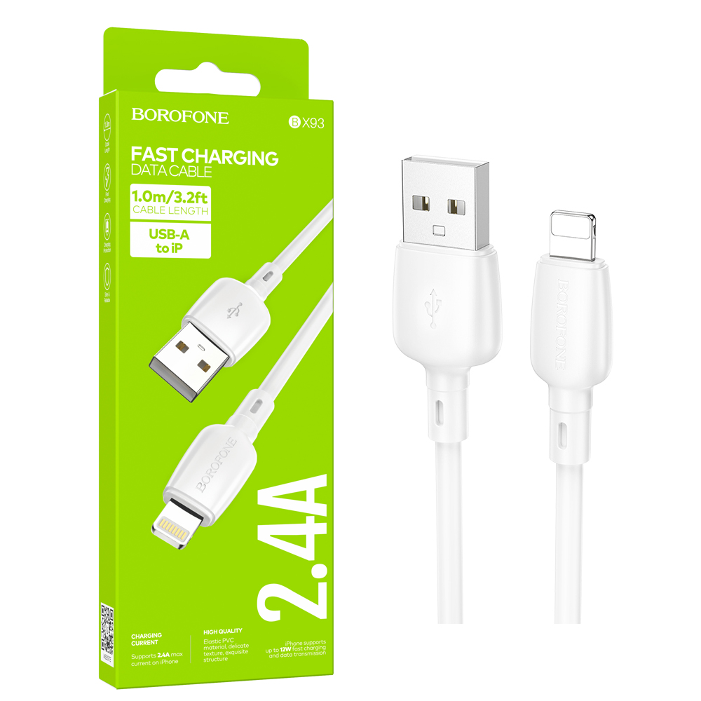 Кабель Borofone BX93 (USB to Lightning) Super power charging (White) (360)