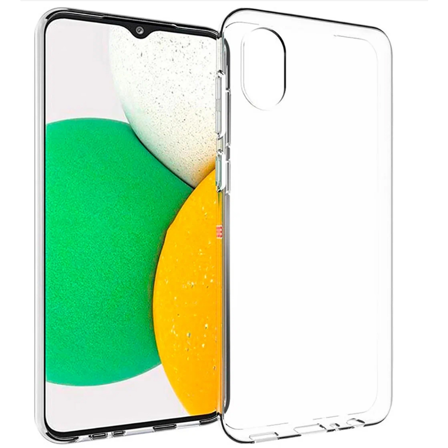 Силиконовый чехол для Samsung A03 Core (A032 2022) прозрачный (от 5шт цена 10р)