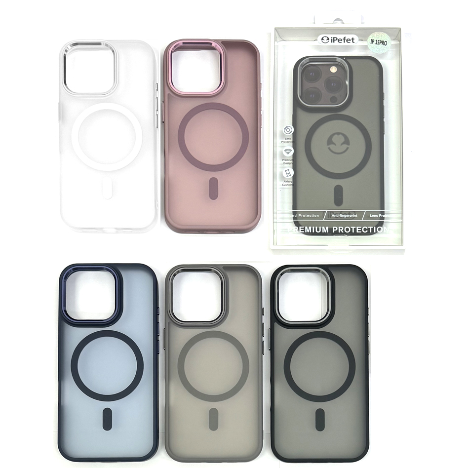Задняя накладка для iPhone 15 Pro iPefet матовая c MagSafe в ассортименте