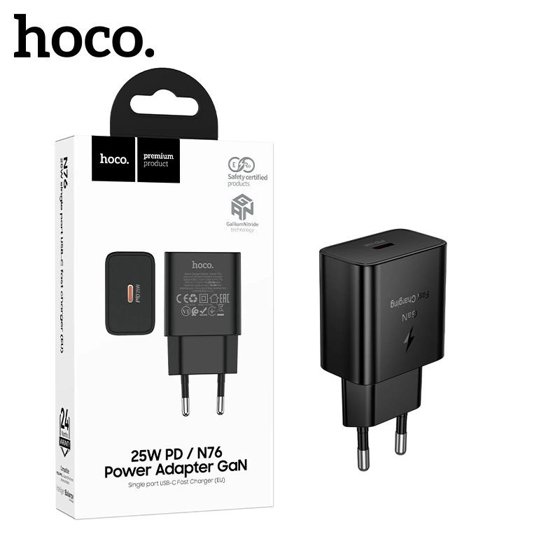 СЗУ блок Hoco N76 Star single port PD25W charger (Black) (13)