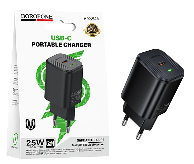 СЗУ блок Borofone BAS84A Star single port PD25W charger (Black) (20)