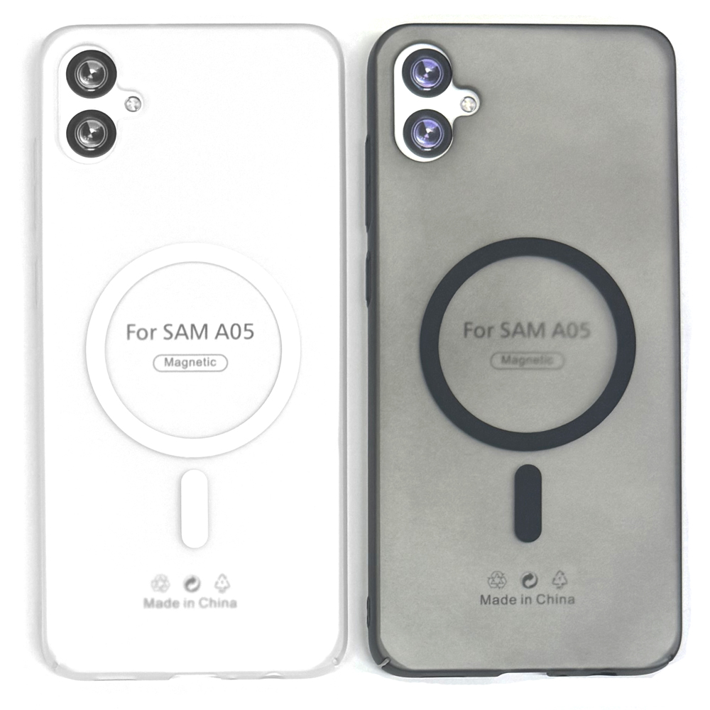 Задняя накладка для Samsung A05 (A055 2024) пластиковая техпакет с MagSafe в ассортименте