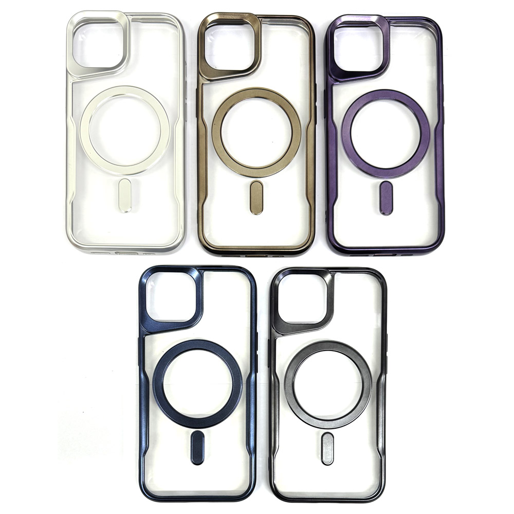 Силиконовый чехол Magnetic для iPhone 15 цветные в ассортименте