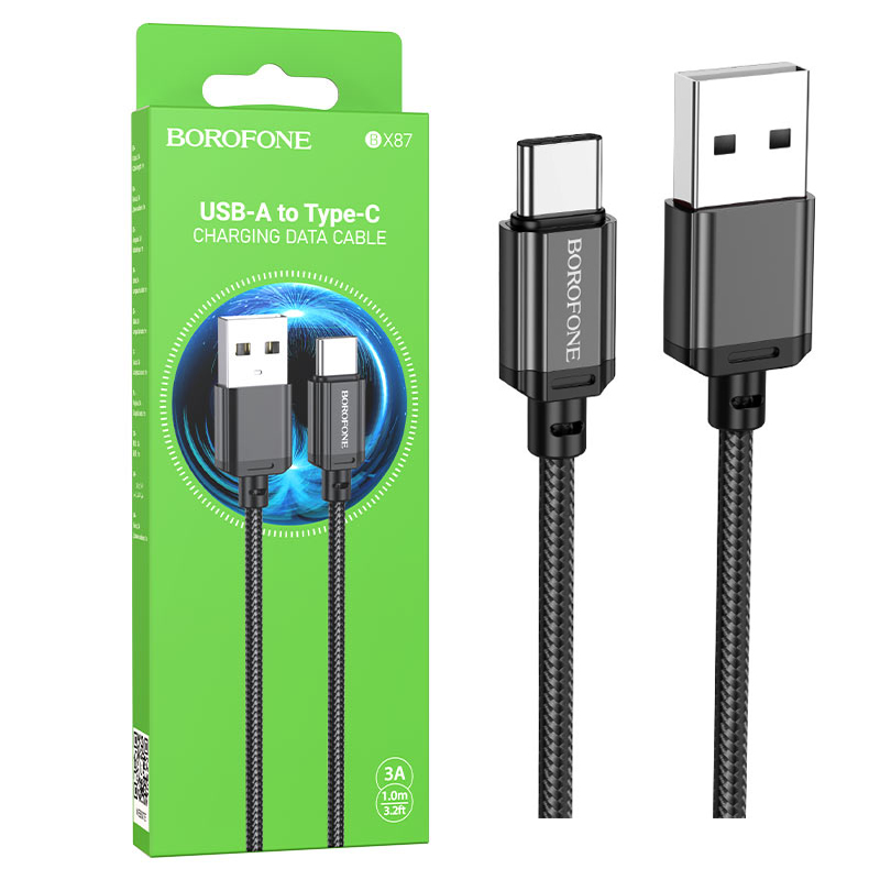 Кабель Borofone BX87 (USB toType-C) Sharp charging (Black) (360)
