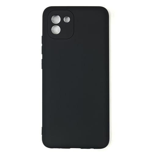 Силиконовый чехол для Samsung A03 (A035 2022) чёрный (164мм) (от 5шт цена 10р)