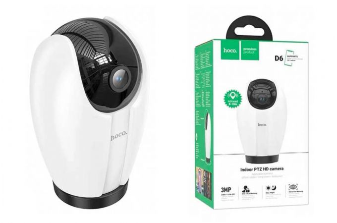 IP-камера Hoco D6 Indoor PTZ HD camera (White) (20)