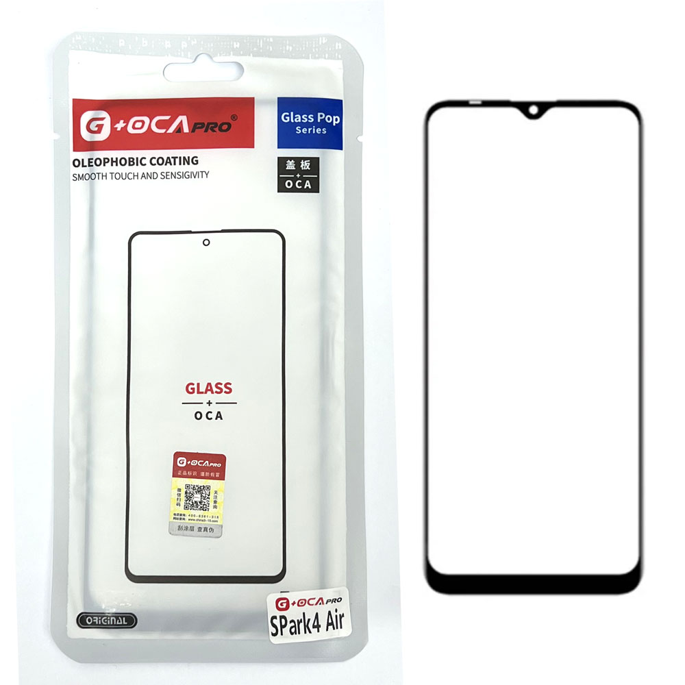 Glass+OCA Tecno Spark 4 Air (Black) (Musttby)
