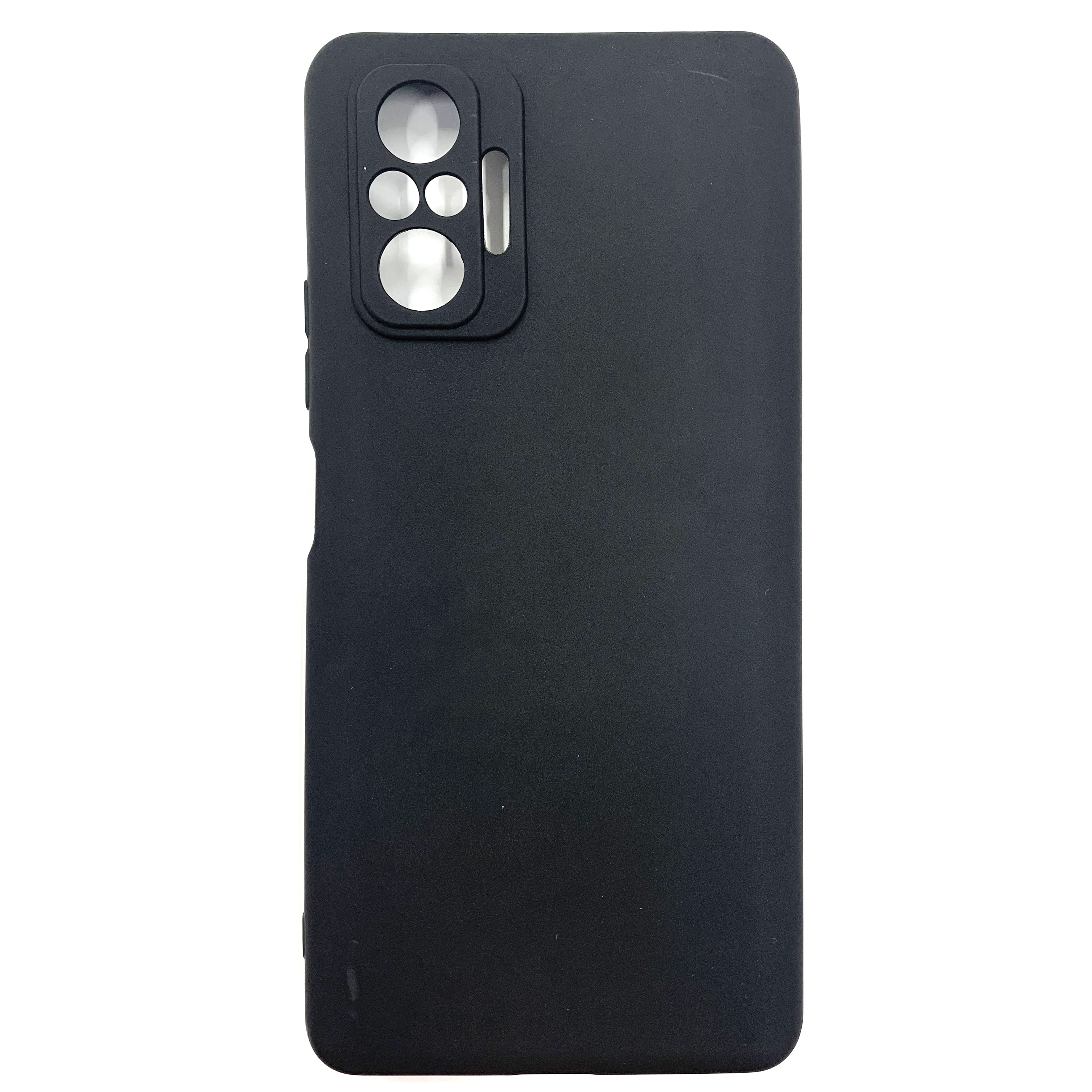 Силиконовый чехол для Xiaomi Redmi Note 10 Pro чёрный (от 5шт цена 10р)