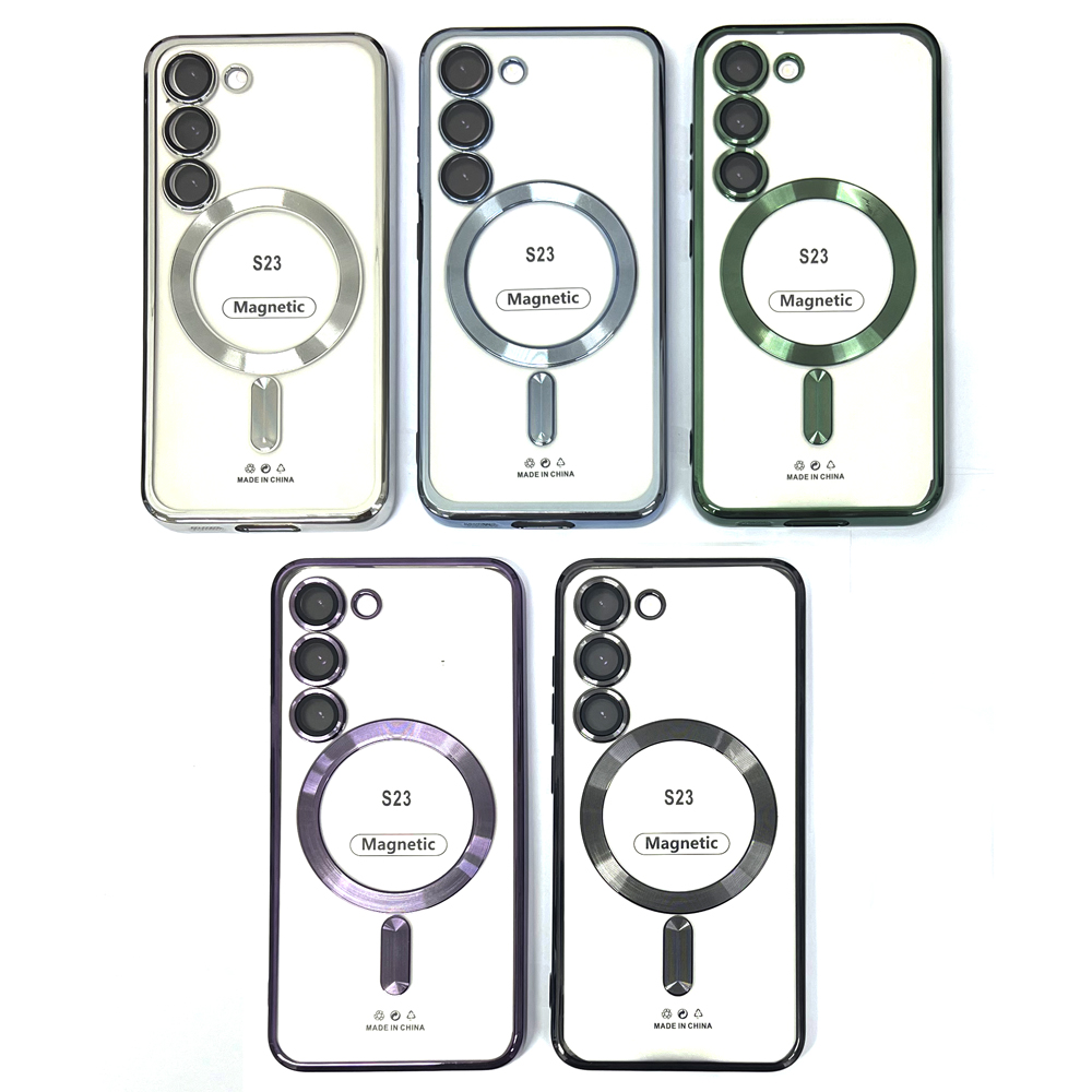 Силиконовый чехол Magnetic для Samsung S23 (S911) цветные в ассортименте