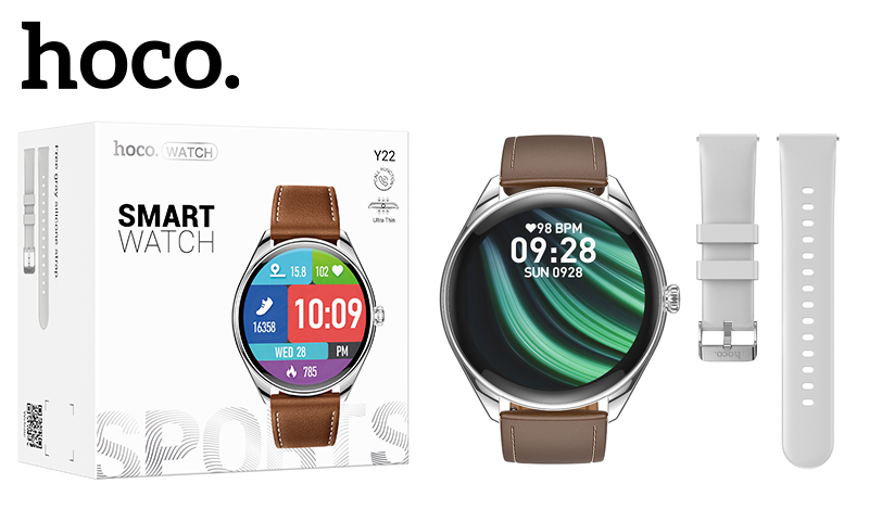 Смарт часы Hoco Y22 AMOLED Smart sports watch(call version) (Silver)