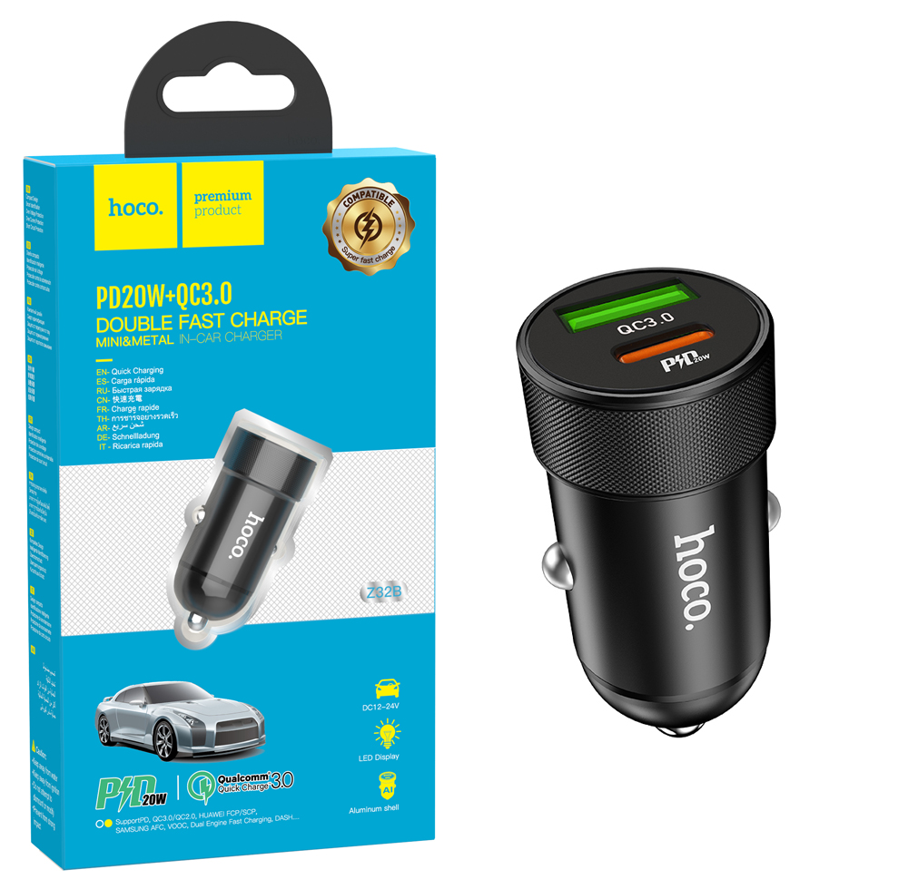 АЗУ блок Hoco Z32B Speed up PD20W+QC3.0 (Black) (14)