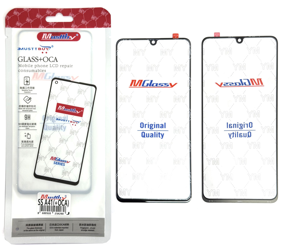 Glass+OCA Samsung A41 A415 Black (Musttby)