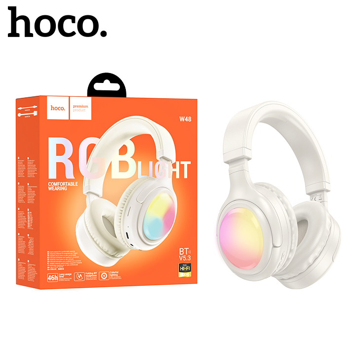 Наушники Hoco W48 Focus BT headphones (Milky White)
