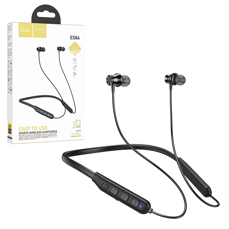 Наушники Hoco ES64 Easy Sound sports BT earphones (Black)