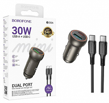 АЗУ Borofone BZ32A (Type-C to Type-C) Fresh PD30W+QC3.0 (Gold) (42)