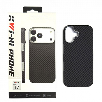 Задняя накладка для iPhone 17 Kwi карбон