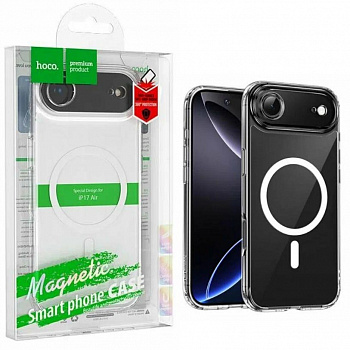 Силиконовый чехол для iPhone 17 Air Hoco Magnetic series anti-fall protective (Transparent) (20)